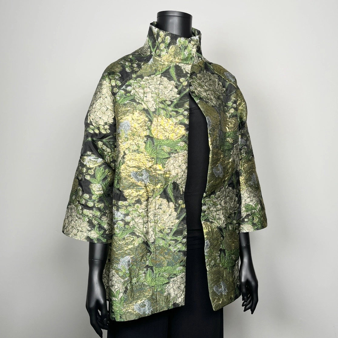 Abbey Coat - Luxe Floral Organza Brocade