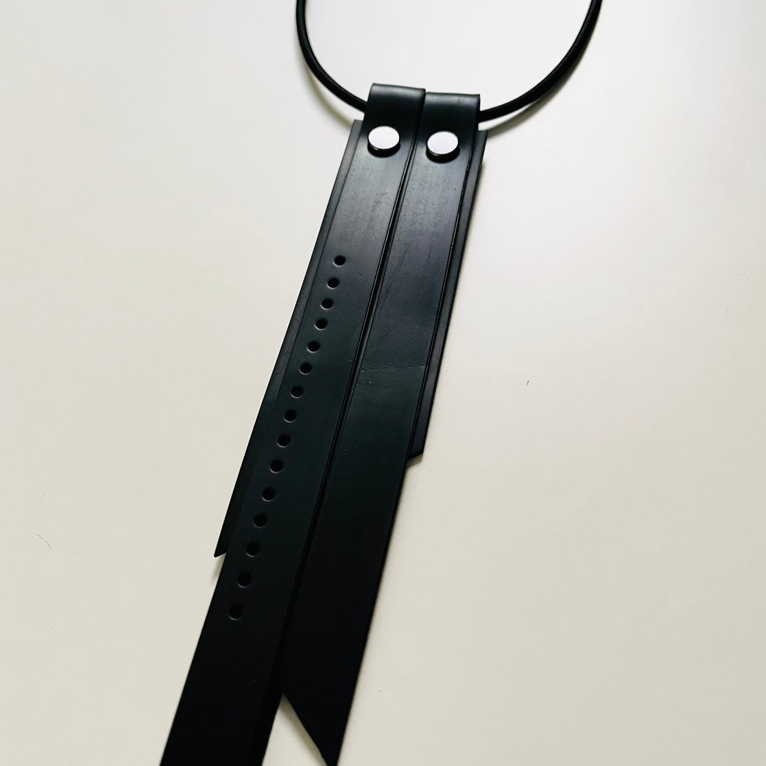 black rubber necklace statement unique jewellery handmade in melbourne australian made eloise the label