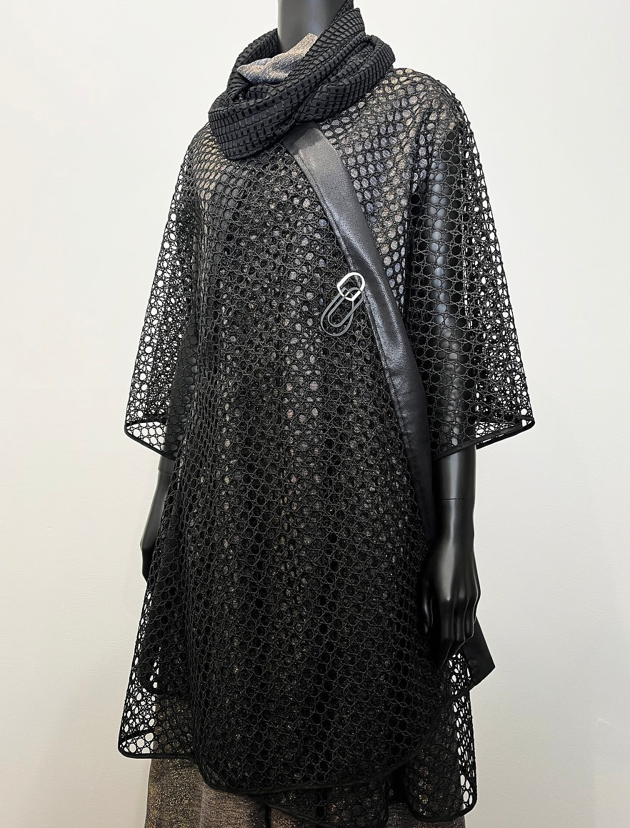 Black lace mesh coat black lace jacket swing coat evening coat stylish clothing handmade in melbourne classy elegant clothing timeless pieces timeless clothing classic style unique clothing unique style ageless style luxe fabrics statement clothing statement style clothing womens clothing made in australia eloise the label