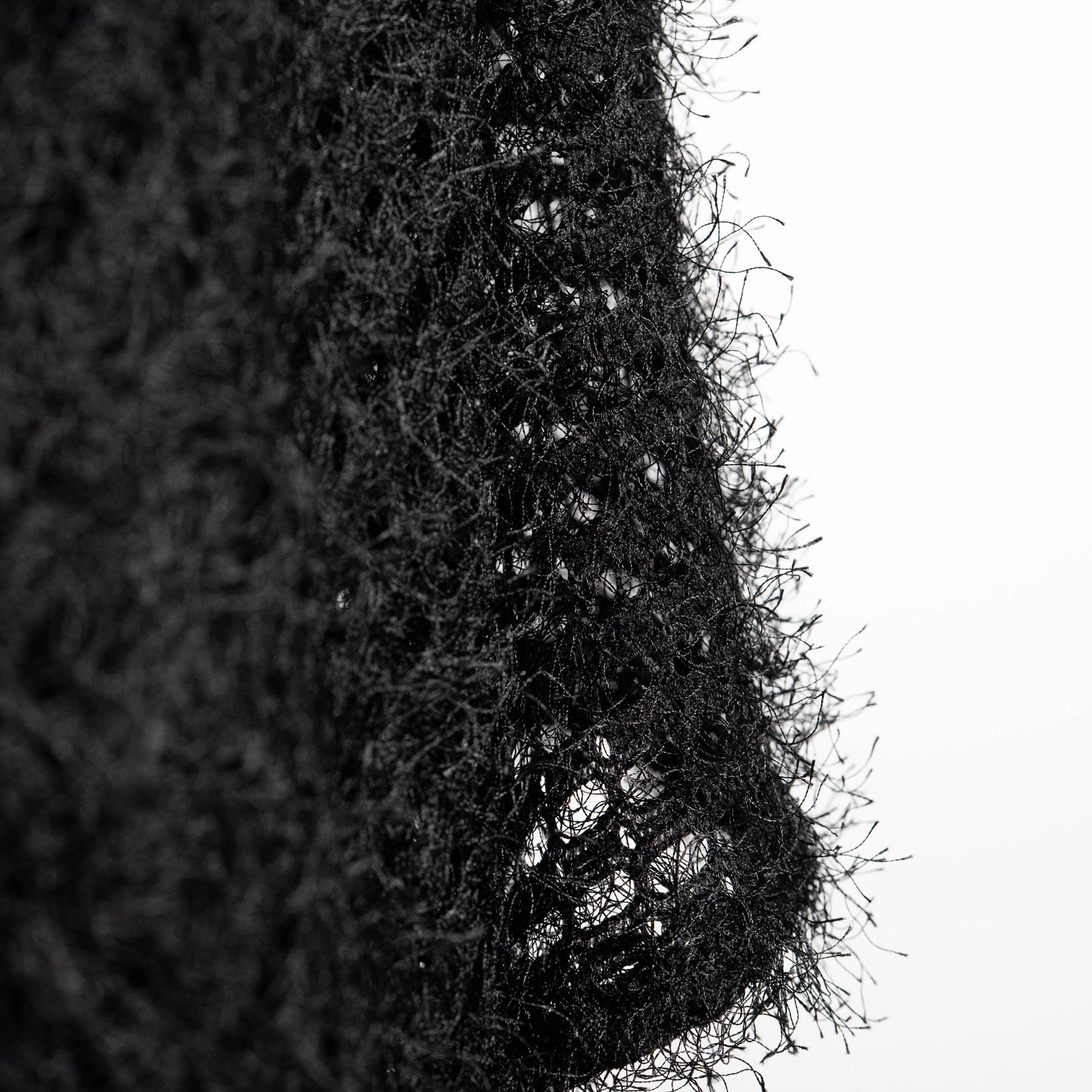Azira Poncho - Black Eyelash Sheer Mesh Knit