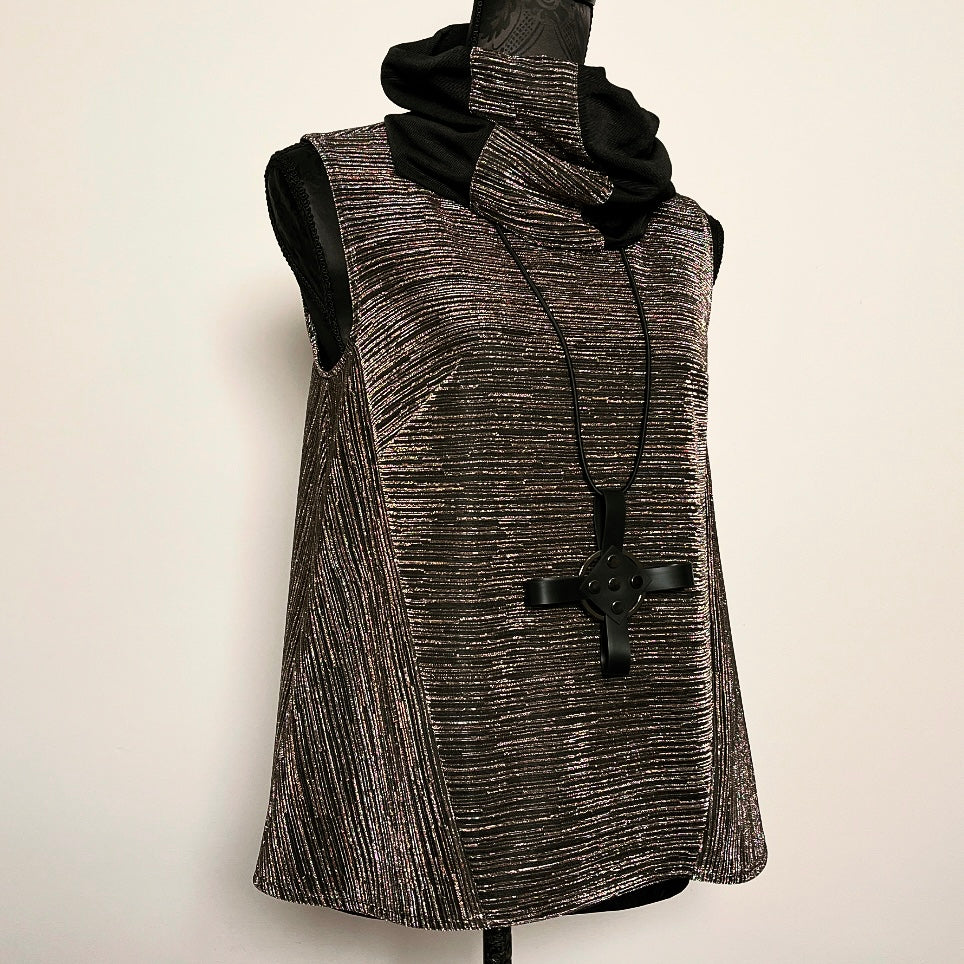 gold sparkle a-line swing top summer top evening wear event wear melbourne made eloise the label
