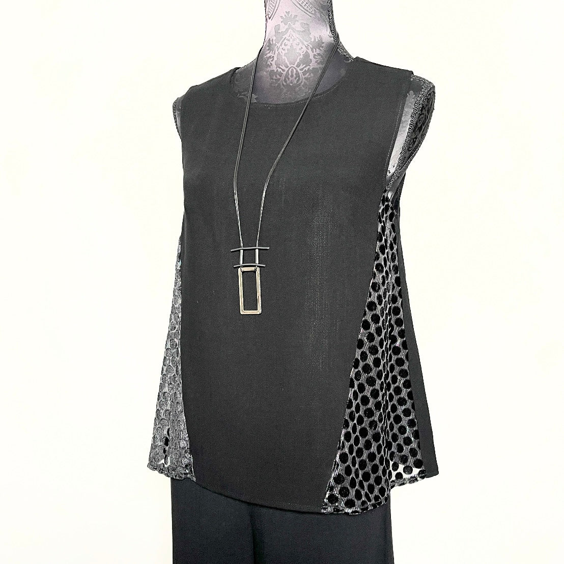 black linen summer sleeveless top silver elegant swing top melbourne made eloise the label