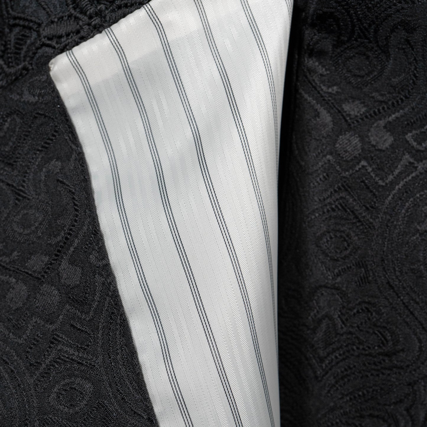 Clasique Jacket - Black Jacquard And Lace