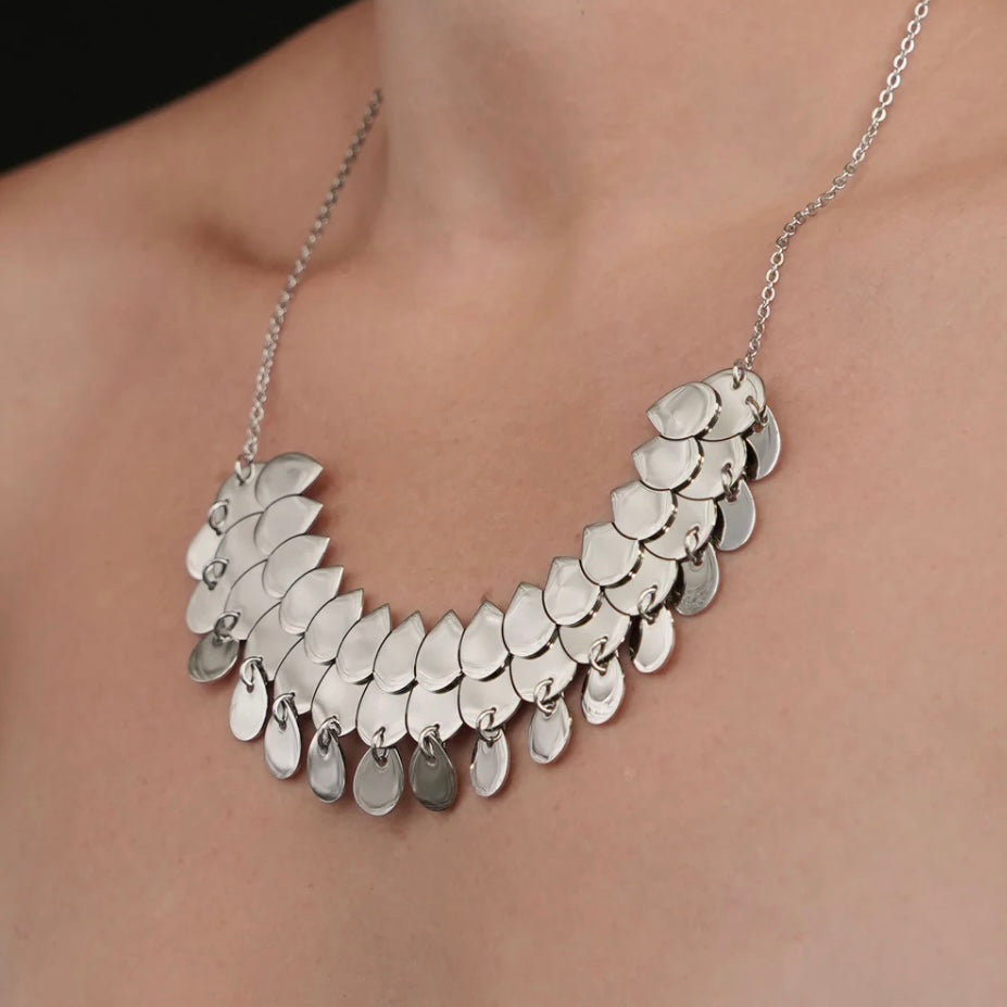 Silver Sunburst Necklace