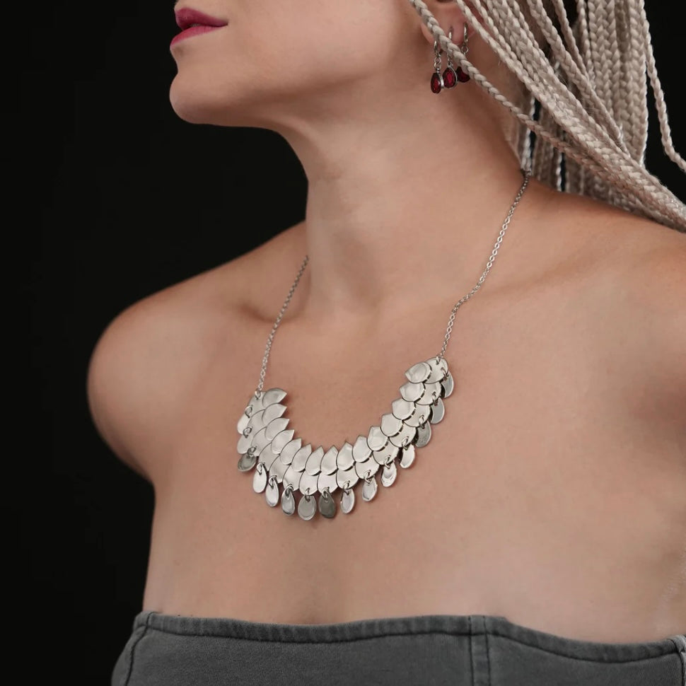 Silver Sunburst Necklace