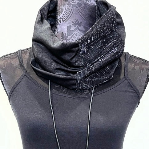 Loop scarf infinity scarf black sparkle made in melbourne eloise the label