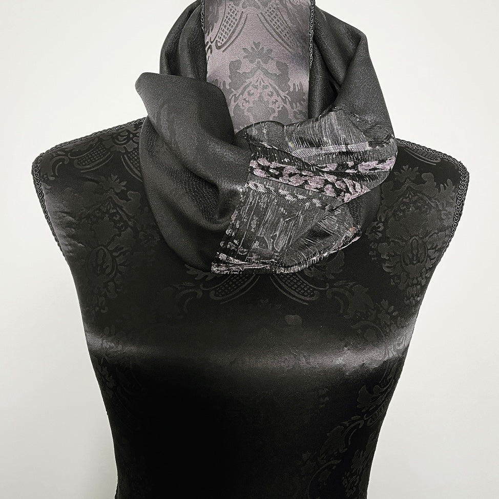 Loop scarf infinity scarf black grey made in melbourne eloise the label
