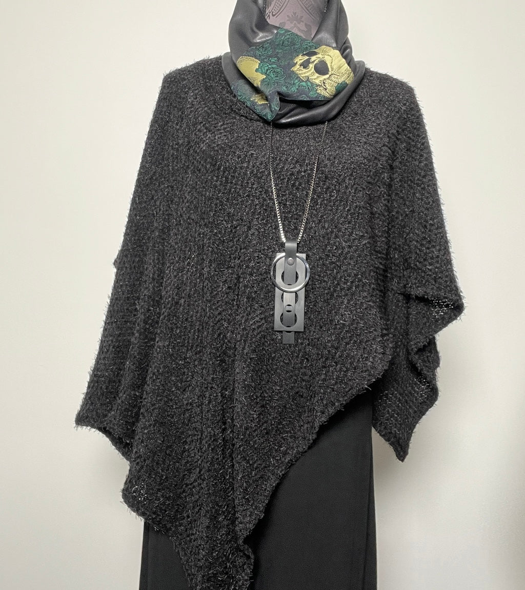 skulls and roses infinity scarf loop scarf faux leather made in melbourne eloise the label