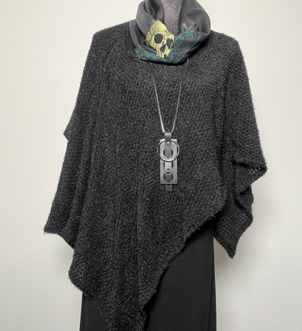 skulls and roses infinity scarf loop scarf faux leather made in melbourne eloise the label