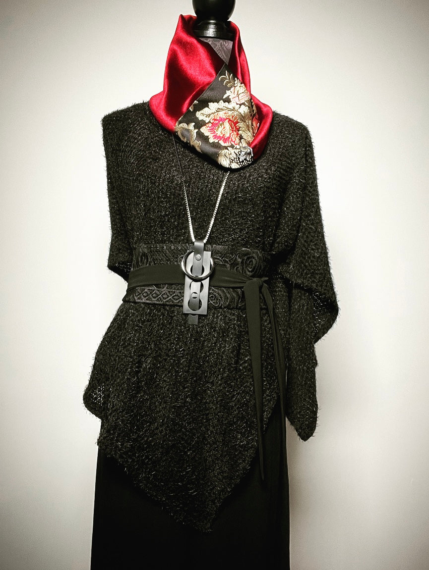infinity scarf loop scarf burgandy red velvet brocade made in melbourne eloise the label