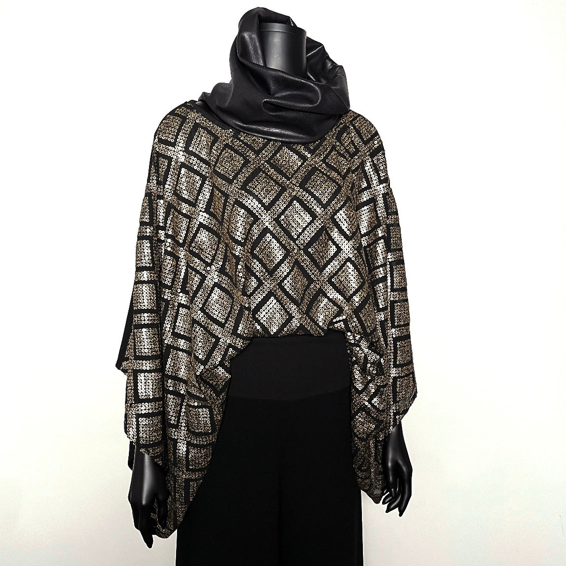 Loop scarf infinity scarf faux leather made in melbourne eloise the label