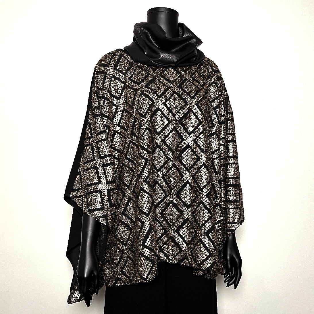 Edwina Top - Gold And Black Mini Matte Sequin