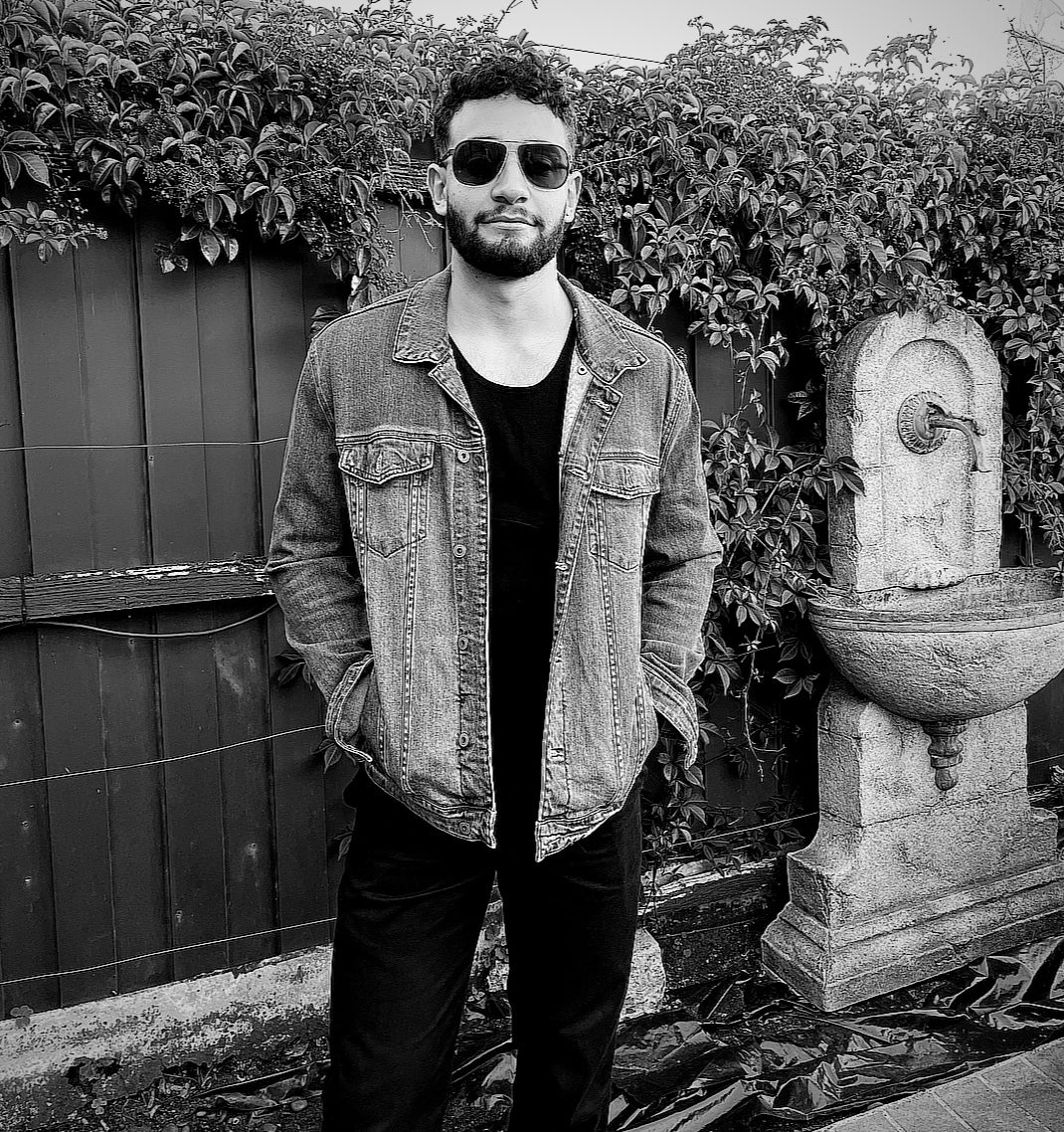 Upcycled mens denim jacket silver blue floral brocade sustainable fashion made in melbourne