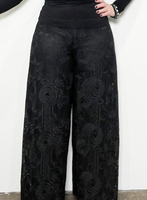 Wide Leg Pant - Luxe Lace