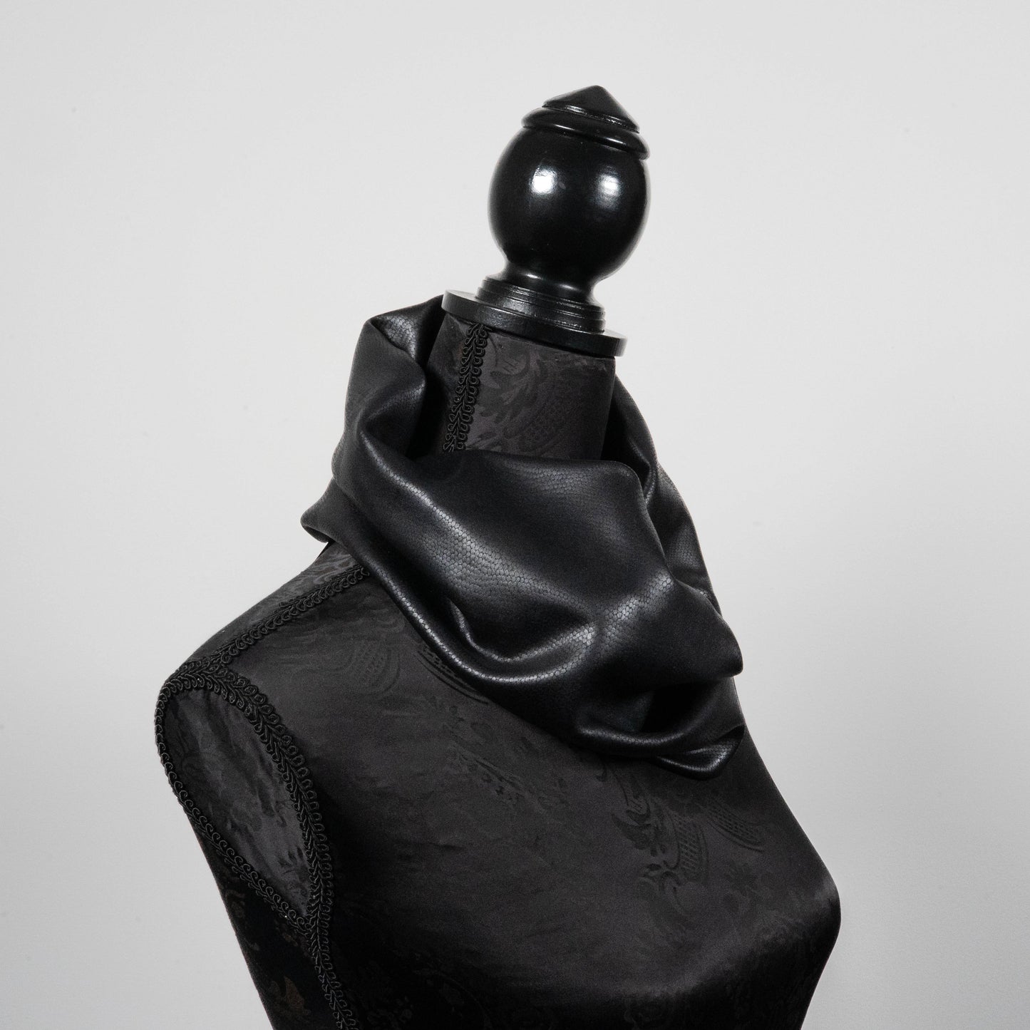 Black faux leather infinity scarf loop scarf melbourne made eloise the label