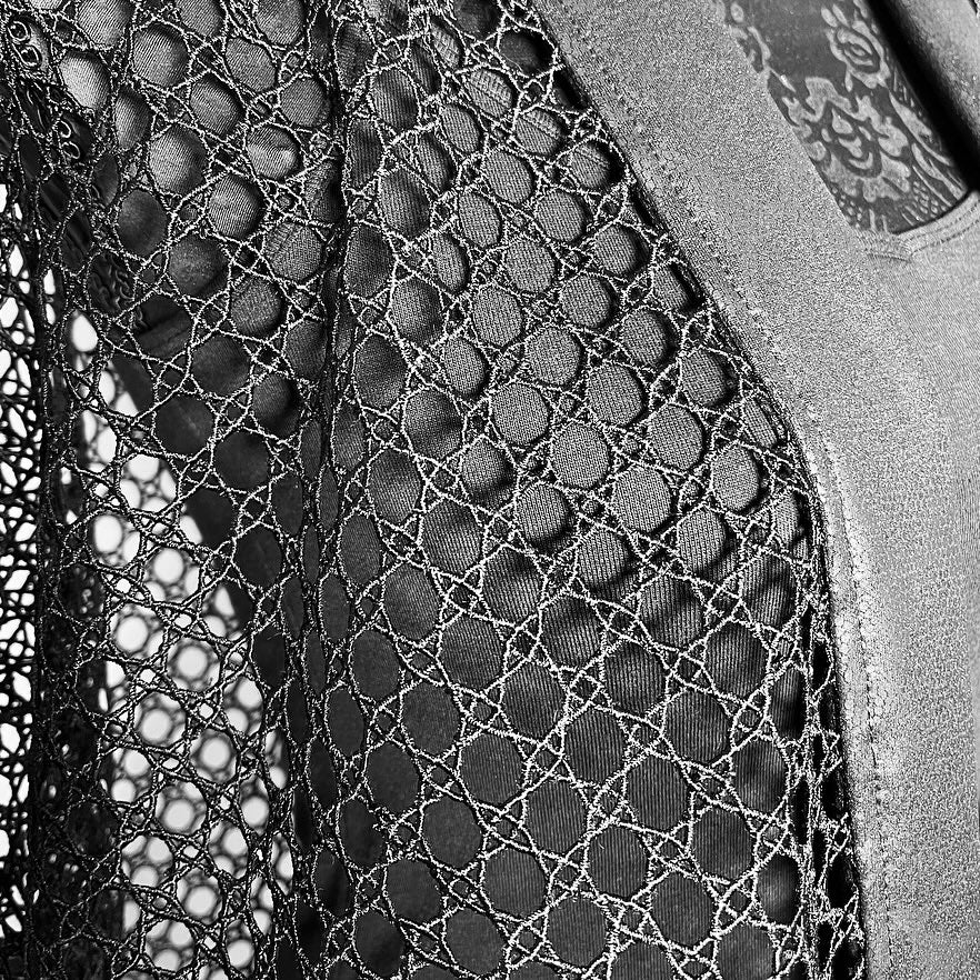 Black lace mesh coat black lace jacket swing coat evening coat stylish clothing handmade in melbourne classy elegant clothing timeless pieces timeless clothing classic style unique clothing unique style ageless style luxe fabrics statement clothing statement style clothing womens clothing made in australia eloise the label