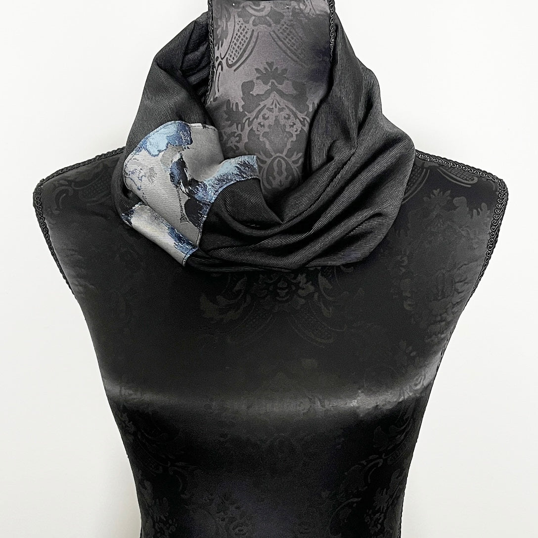 Loop scarf infinity scarf black blue made in melbourne eloise the label