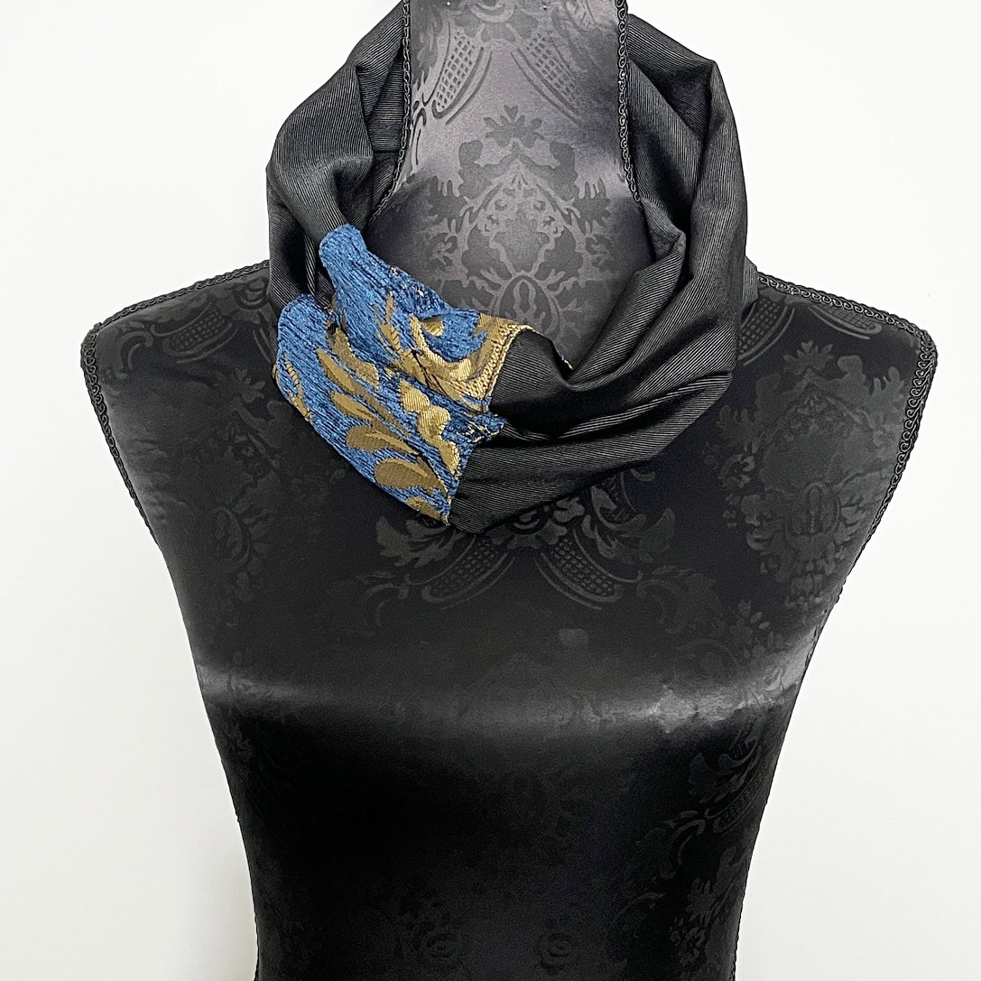 Loop scarf infinity scarf black blue gold made in melbourne eloise the label