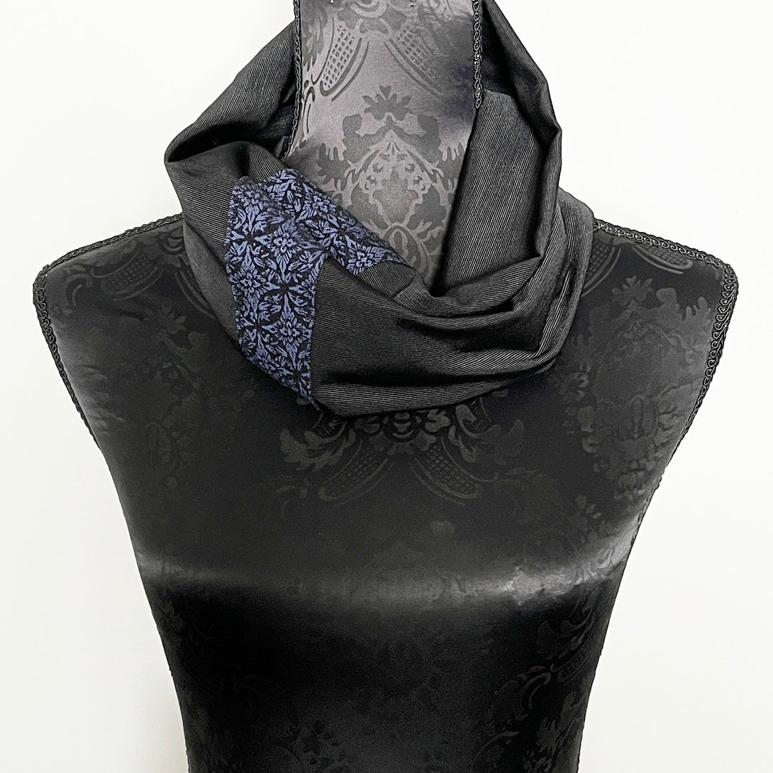 Loop scarf infinity scarf black purple made in melbourne eloise the label