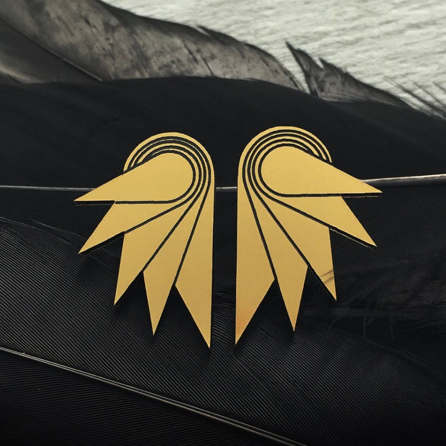 Spread Your Wings Clip On Earrings - Gold