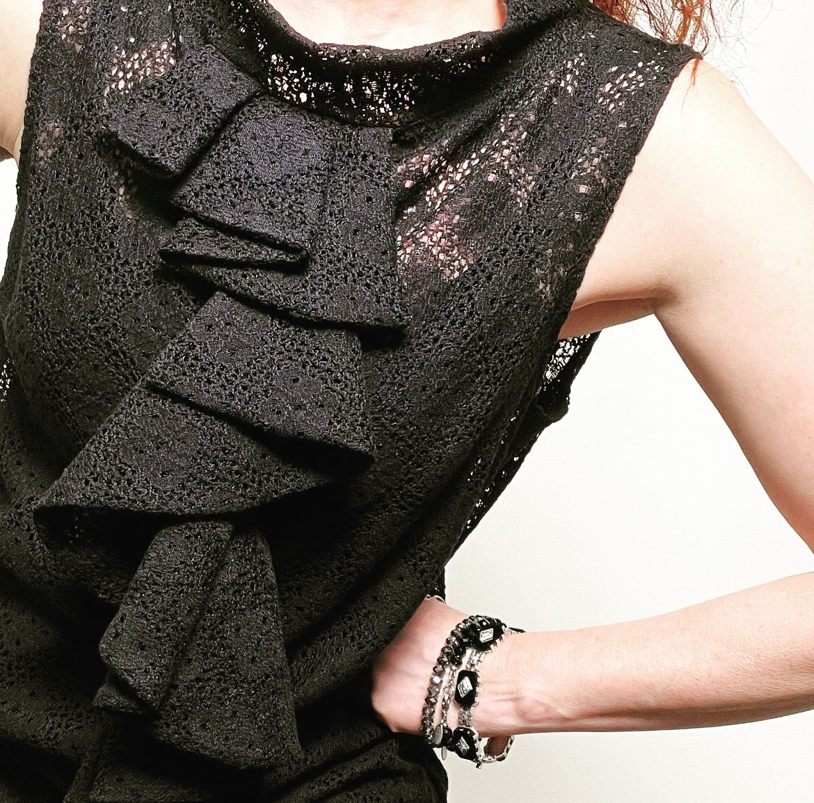Muse Top - Black Cotton Lace