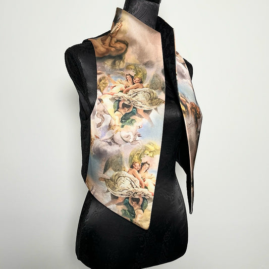 womans vest waistcoat with angelic design made in melbourne