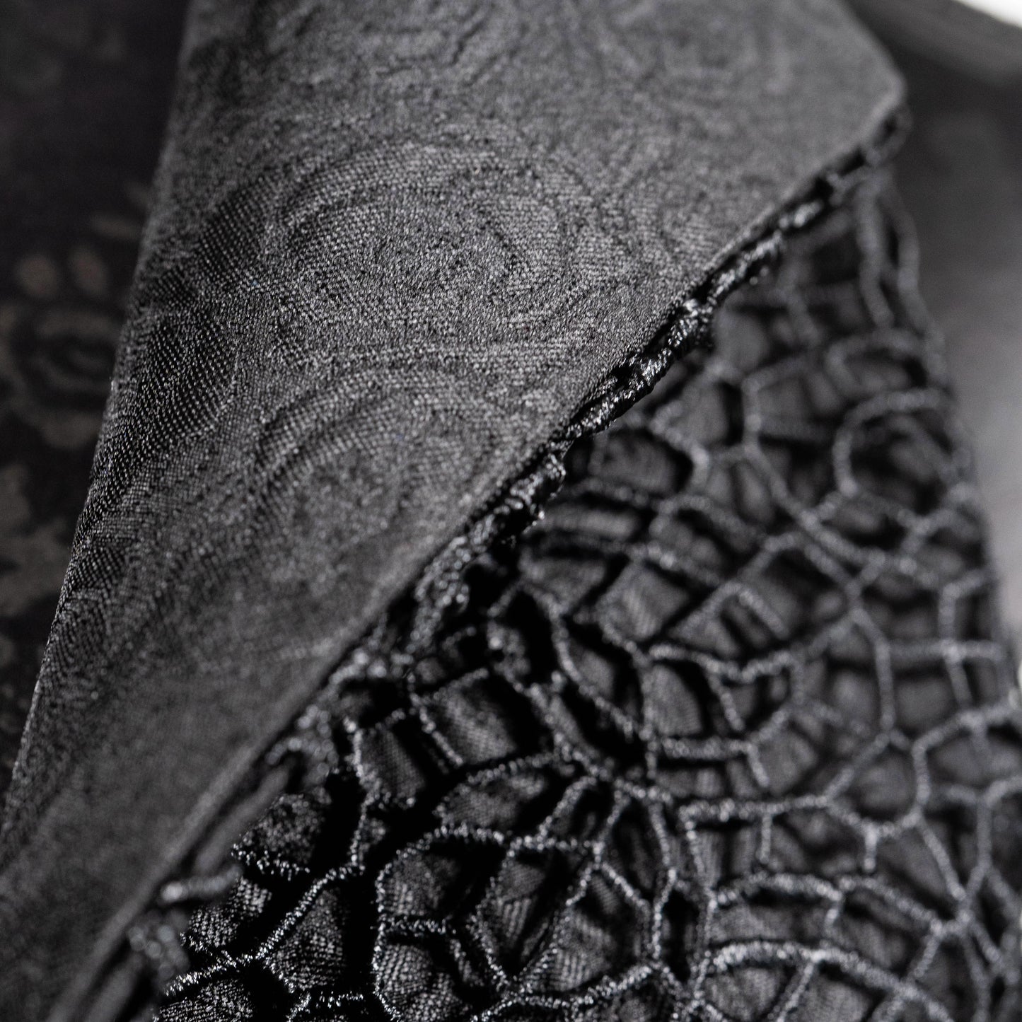 Nikita Vest - Black Lace Web