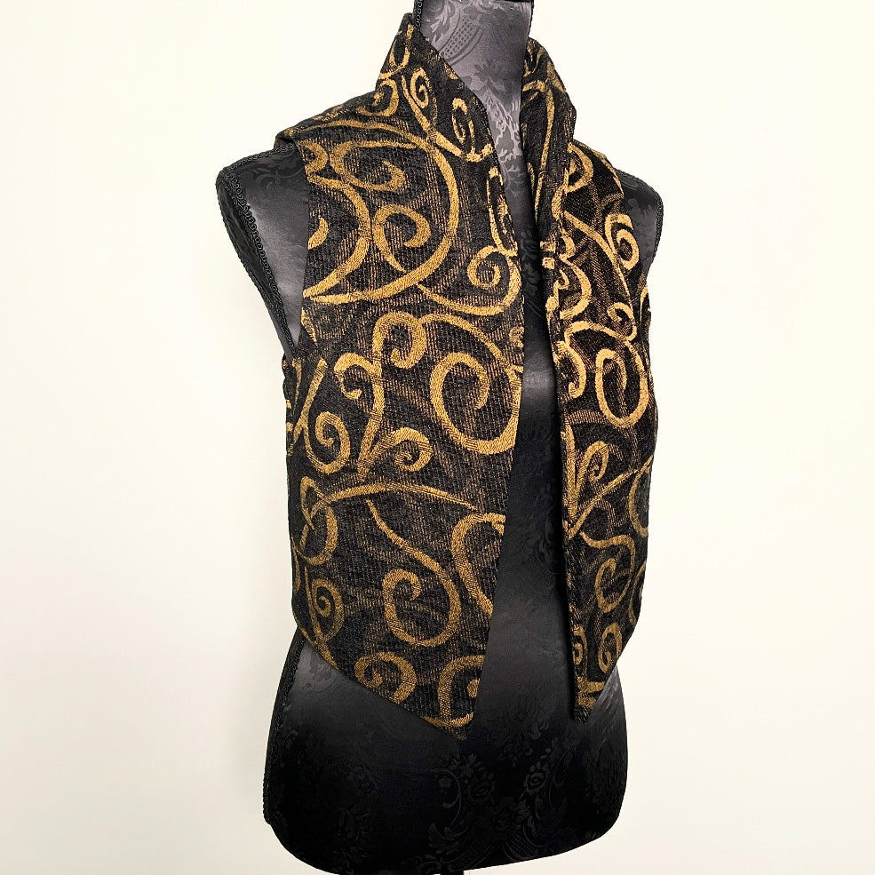 black and gold jacquard vest made in melbourne
