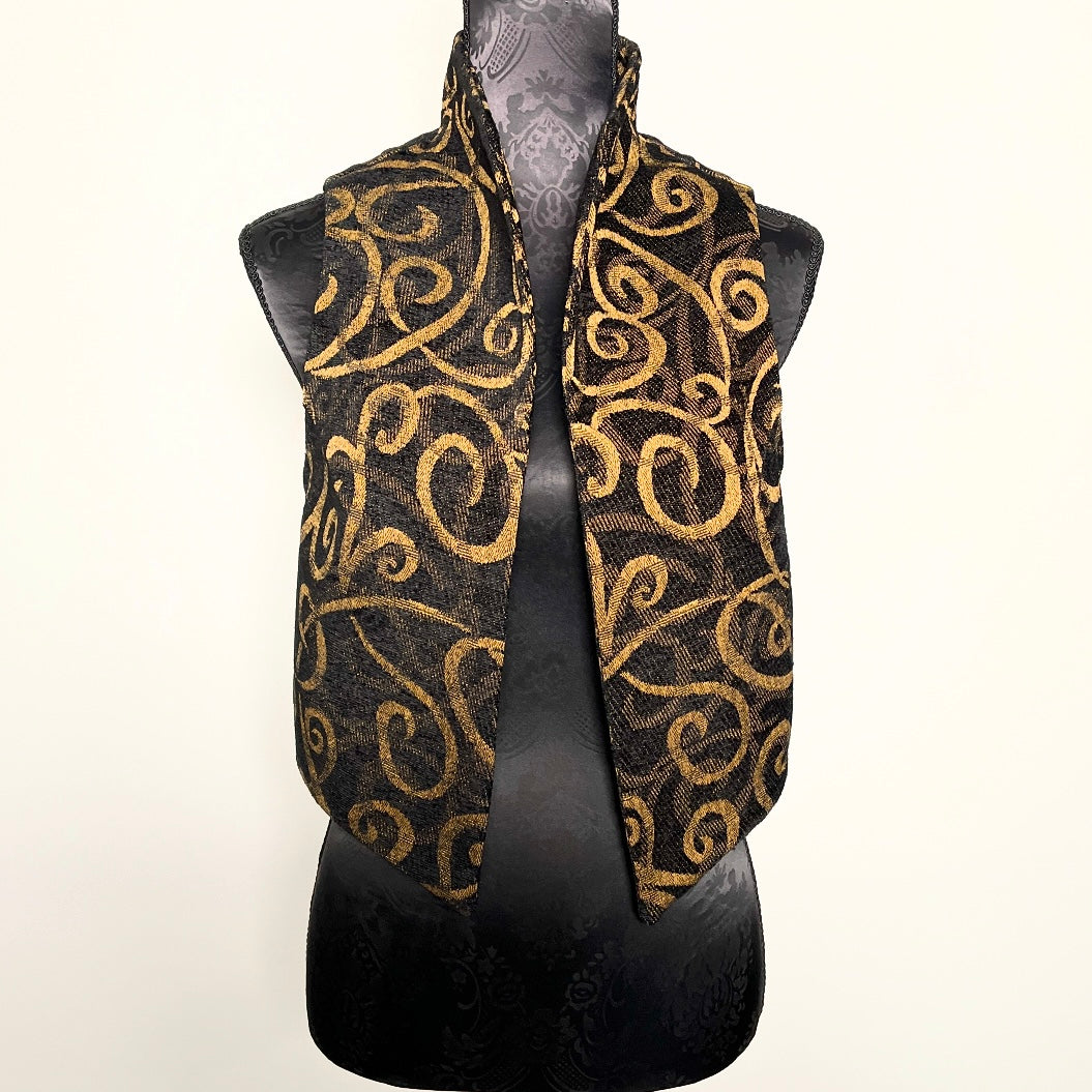 black and gold jacquard vest made in melbourne