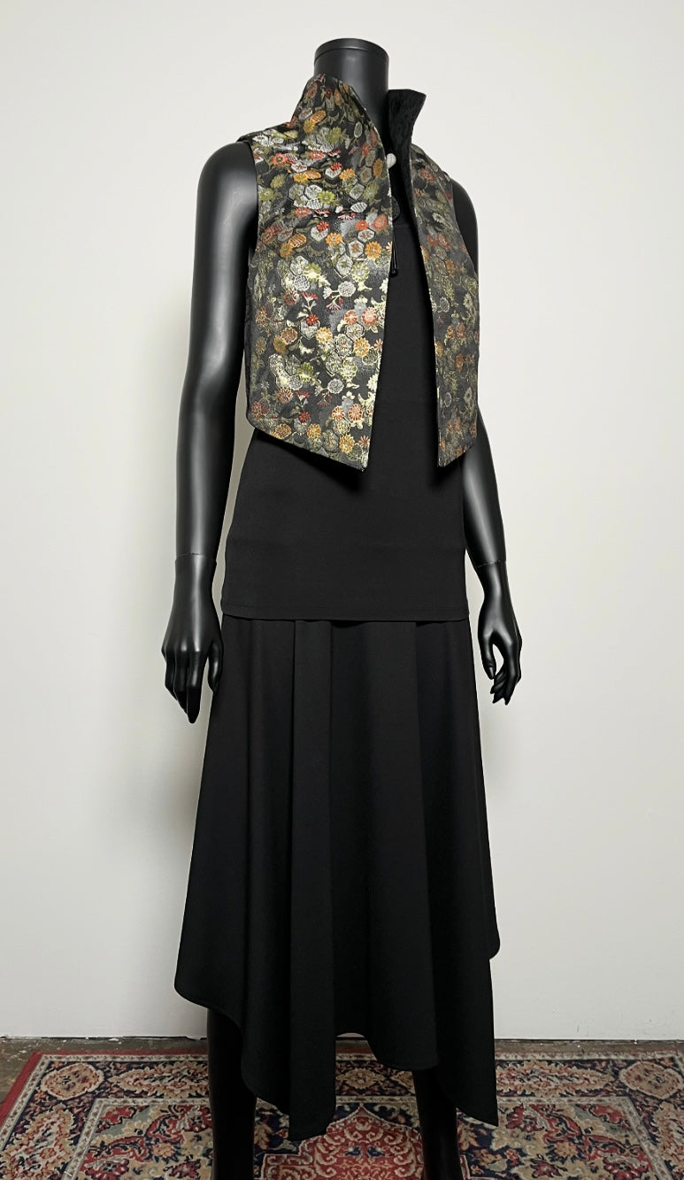Nikita Vest - Japanese Floral Brocade