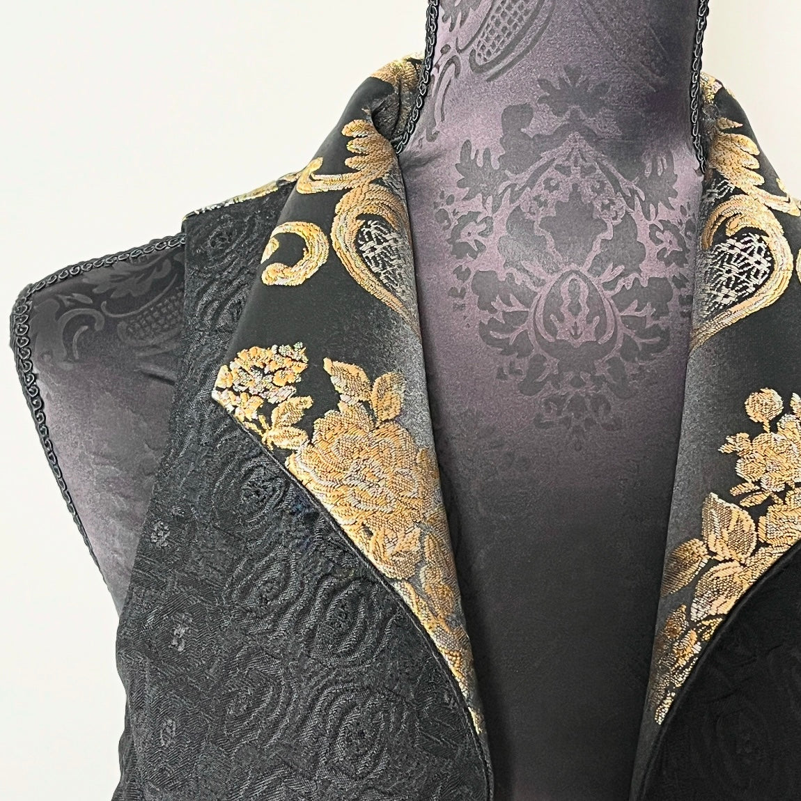 black gold brocade vest evening wear ladies event wear melbourne made eloise the label