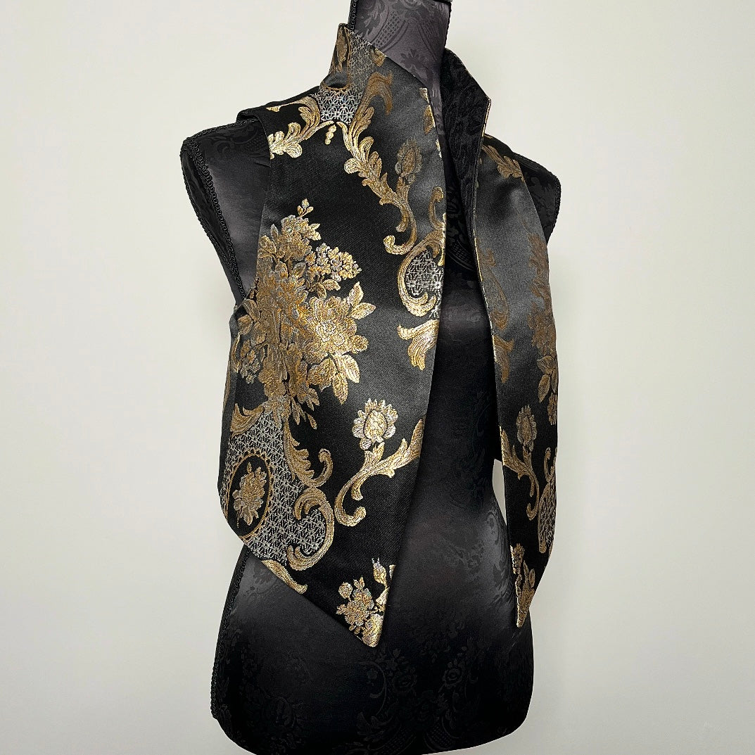 black gold brocade vest evening wear ladies event wear melbourne made eloise the label