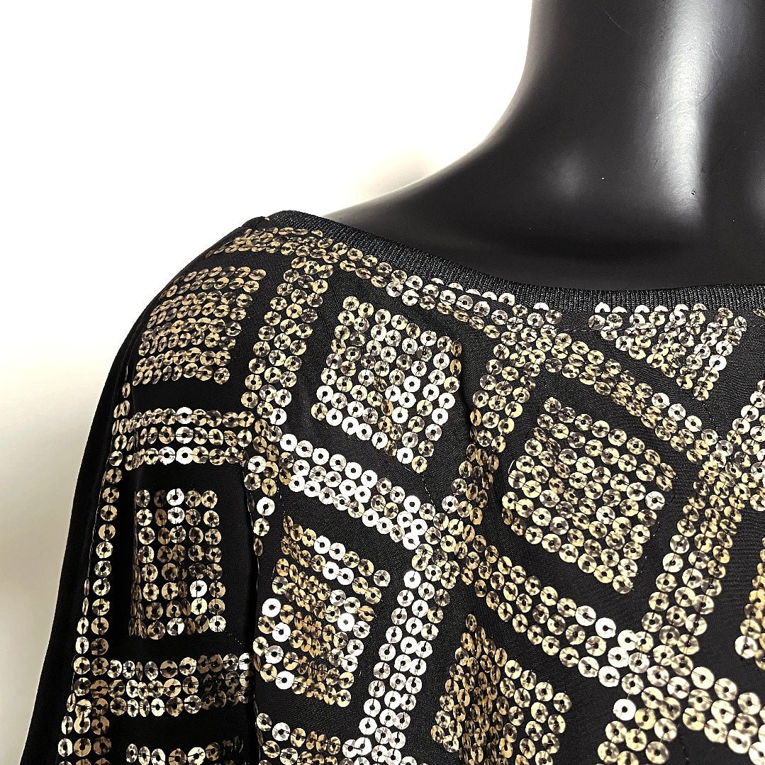 gold sequin top evening wear event wear made in melbourne eloise the label