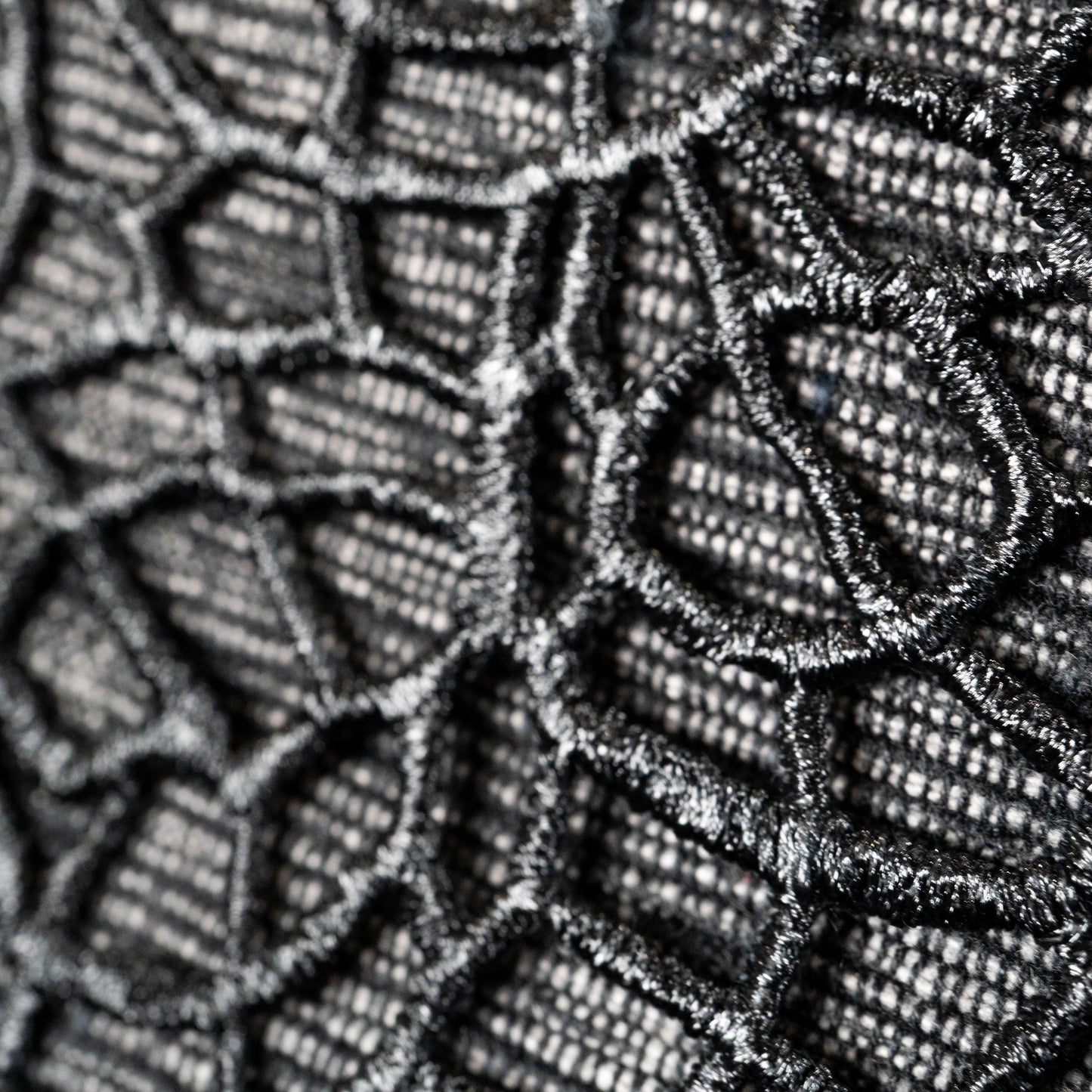 Ophelia Vest & Obi Belt Set - Grey With Black Mesh Collar