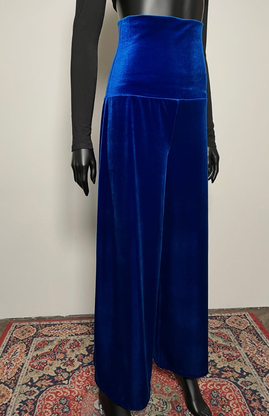 Wide Leg Pant - Blue Velvet