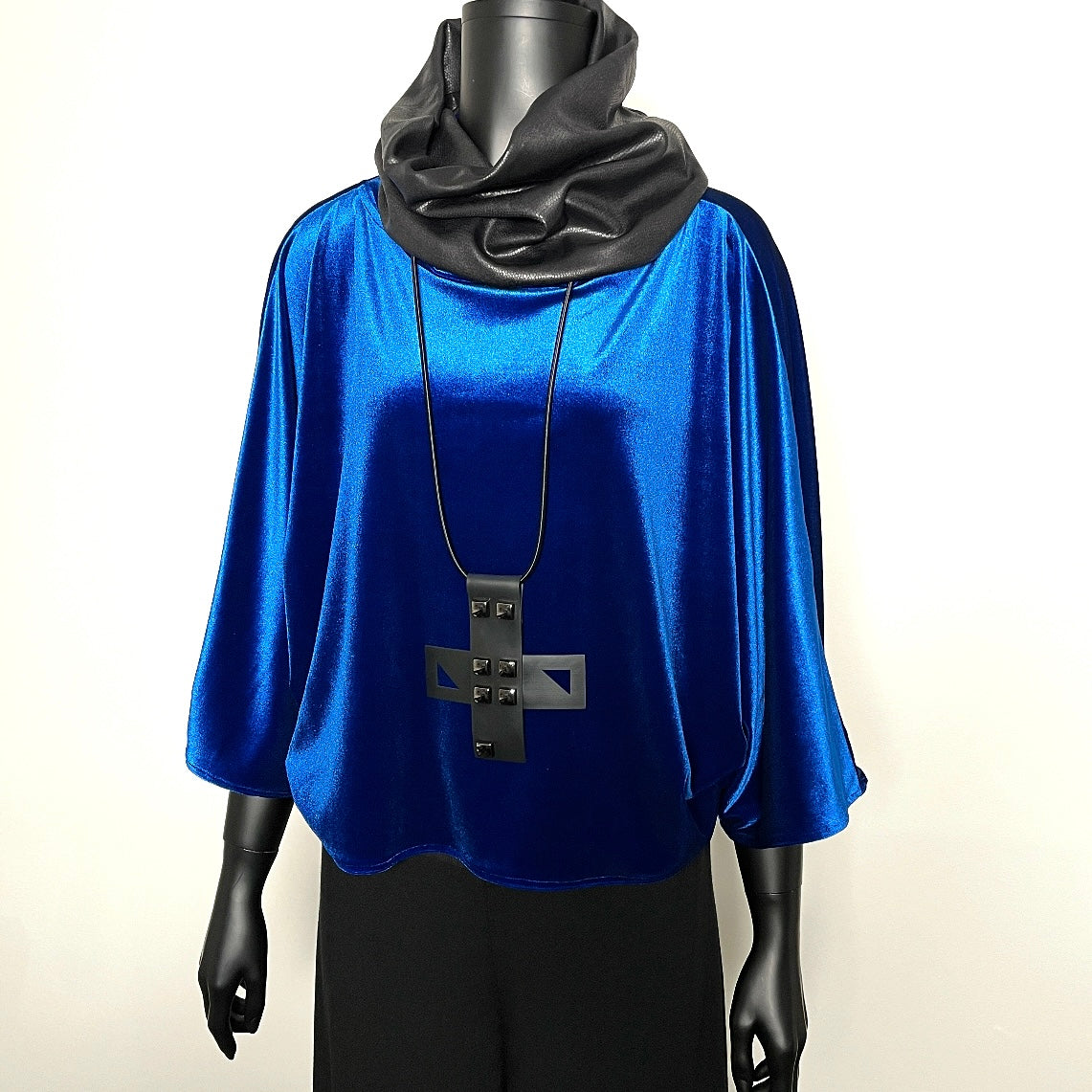 blue velvet top evening top made in melboune eloise the label
