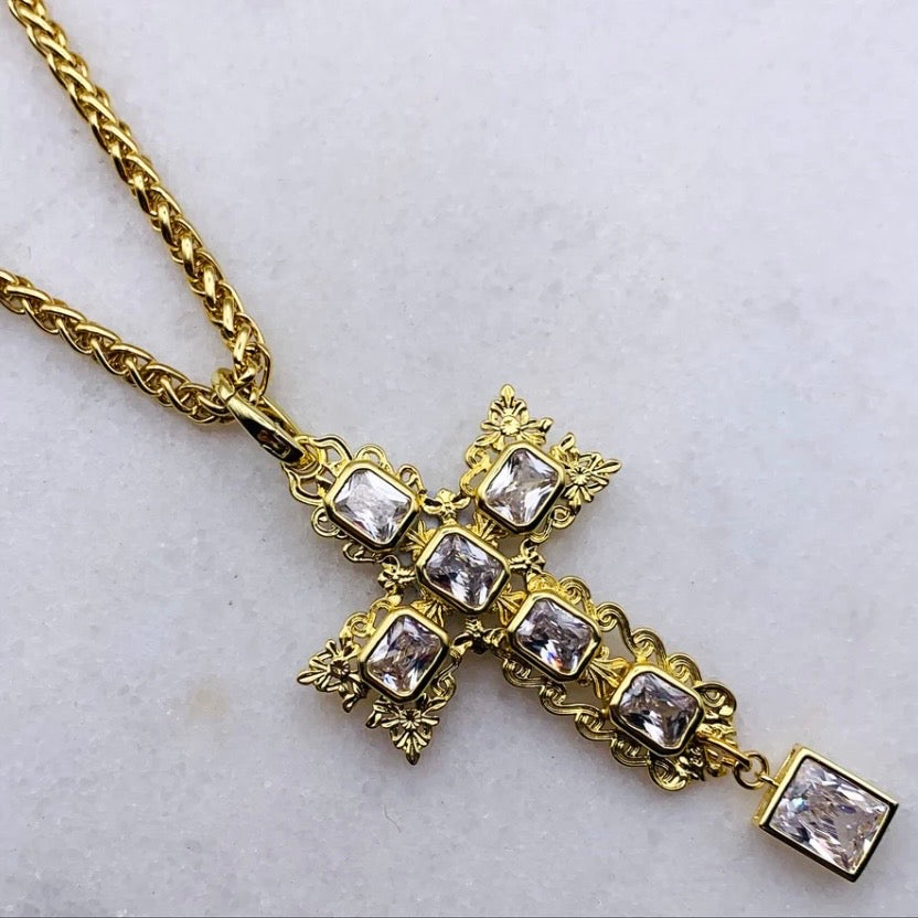 Provenance Gold Cross Necklace