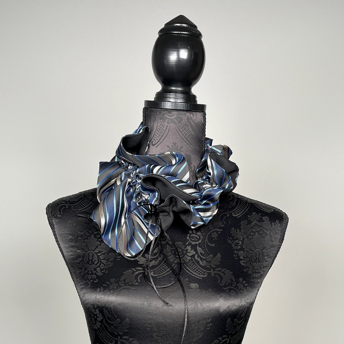 Ruffle Scarf - Upcycled Vintage Silk Tie