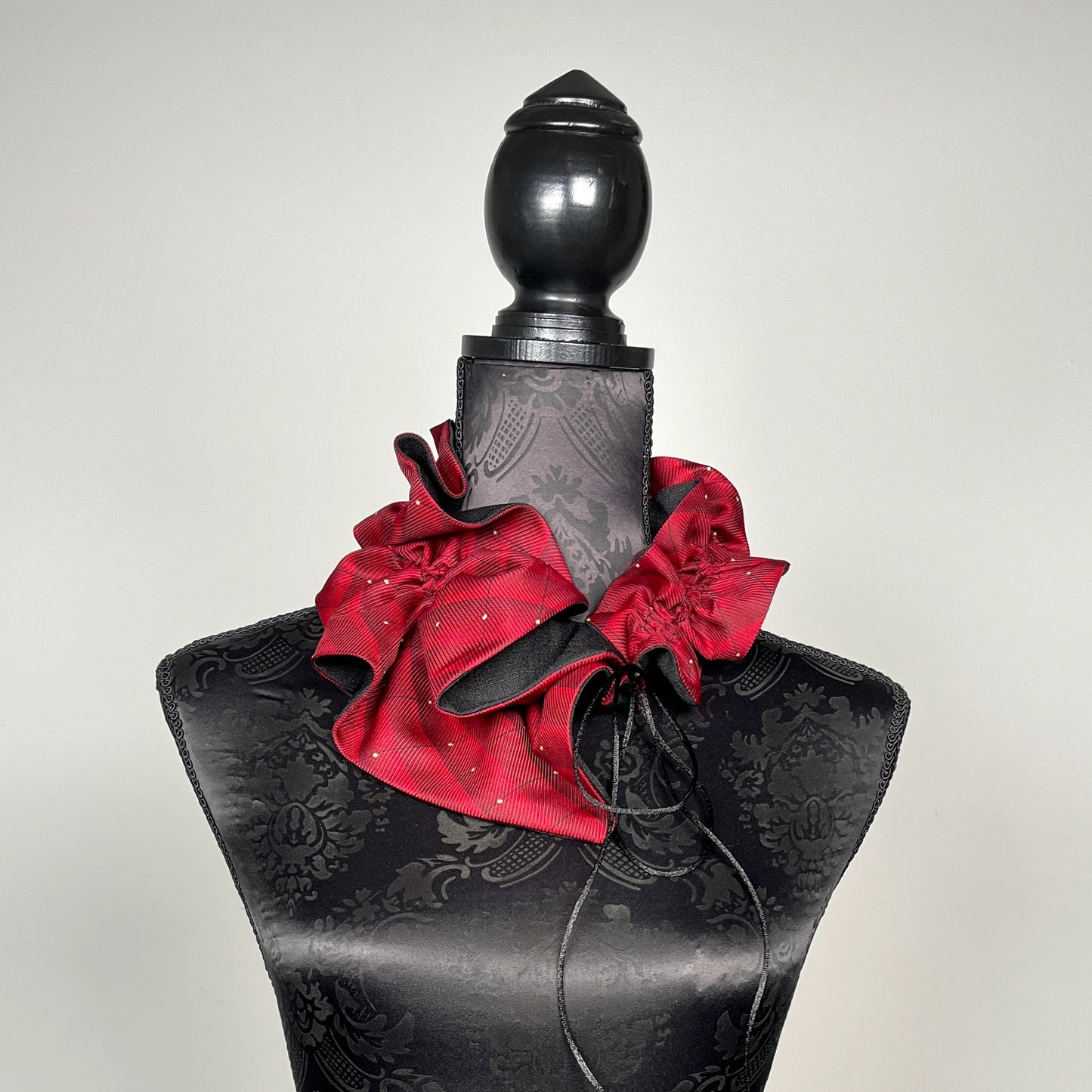 Ruffle Scarf - Upcycled Vintage Tie