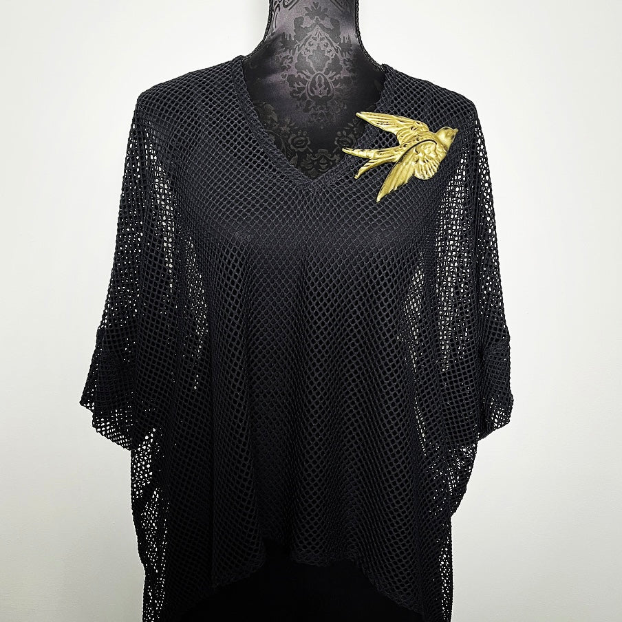 gold resin swallow brooch necklace handmade in melbourne made jewellery statement jewelry bold accessory eloise the label