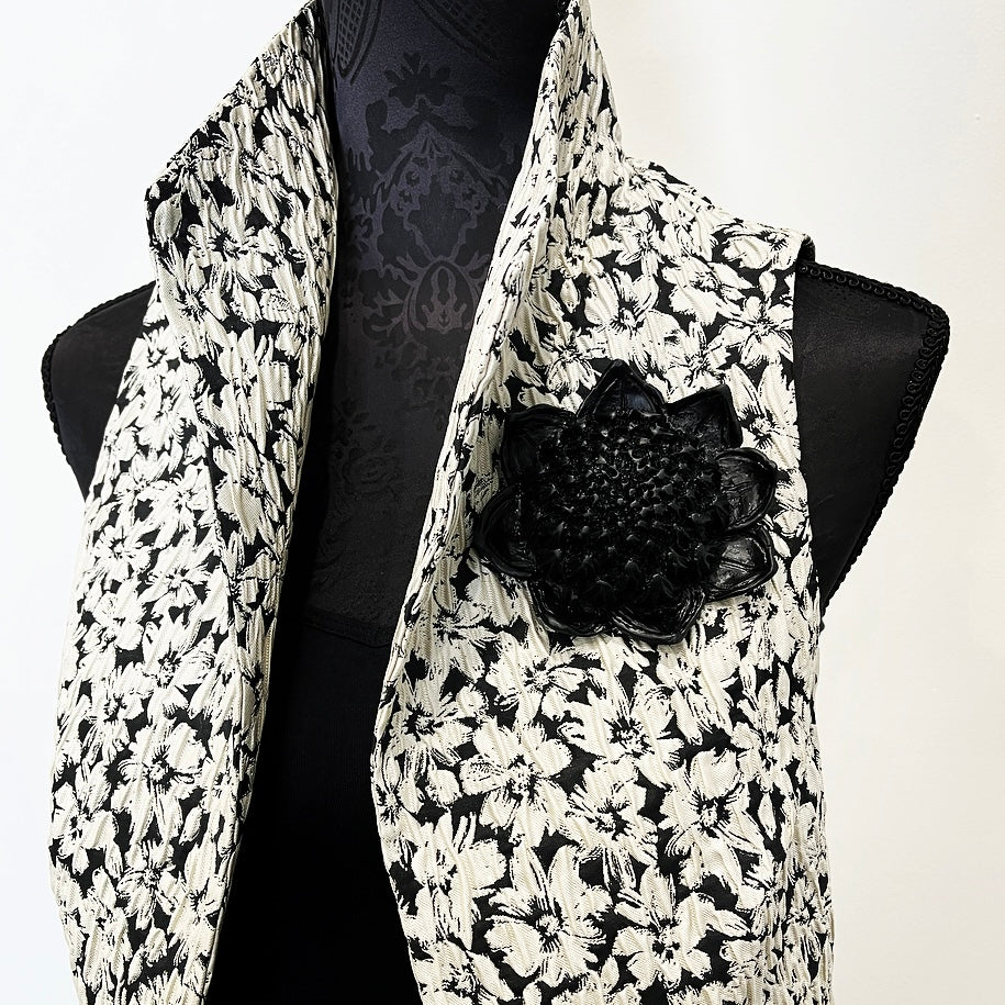 waratah black resin brooch statement brooch jewellery handmad in melbourne made jewellery bold eloise the label