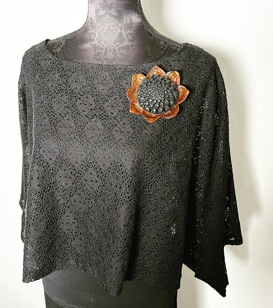 waratah resin brooch statement brooch jewellery handmad in melbourne made jewellery bold eloise the label