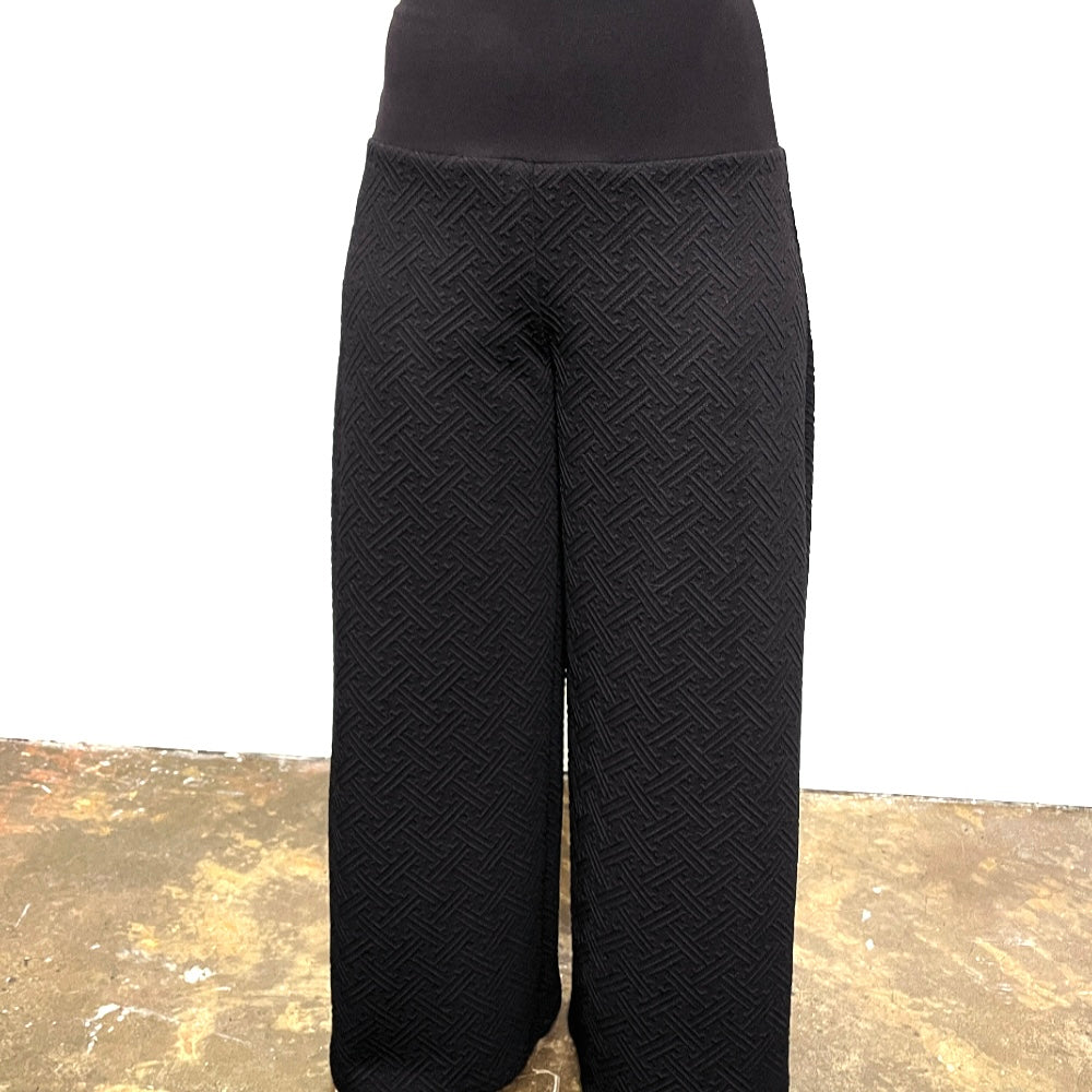 wide leg pant black stretch jacquard ladies apparel high waisted pant stylish clothing handmade in melbourne classy elegant clothing timeless clothing classic style unique clothing unique style ageless style luxe fabrics statement clothing statement style evening style clothing womens clothing made in australia eloise the label