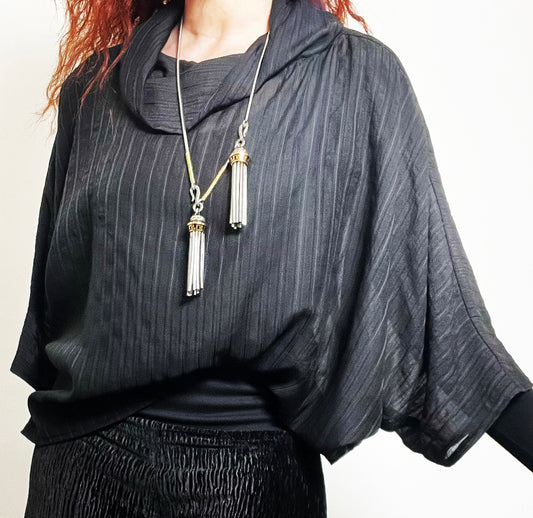 Whisper Top - Lightweight Soft Black Stripe