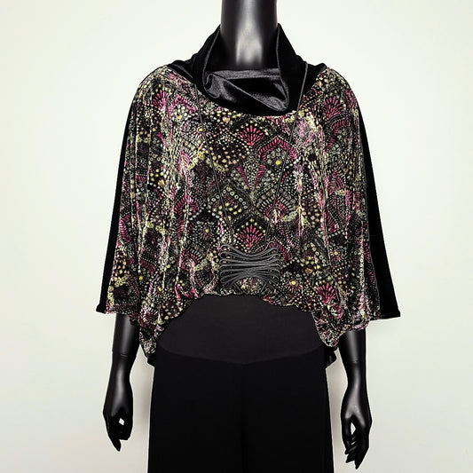 velvet top womens evening top batwing sleeve relaxed fit evening wear melbourne made eloise the label