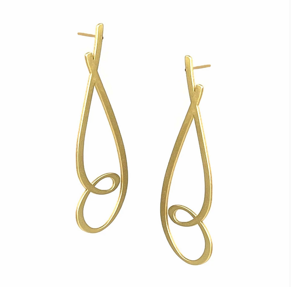drop earrings handmade statement earrings gold handmade in melbourne australian made jewellery eloise the label