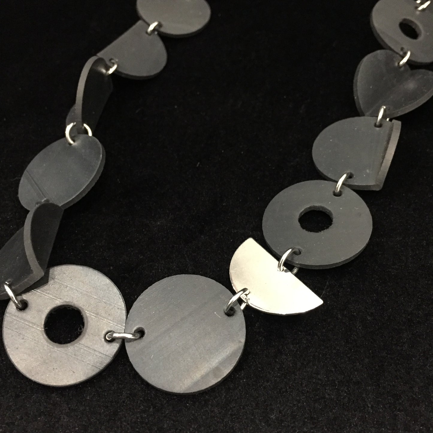 Long Swoop Necklace - Half Moon