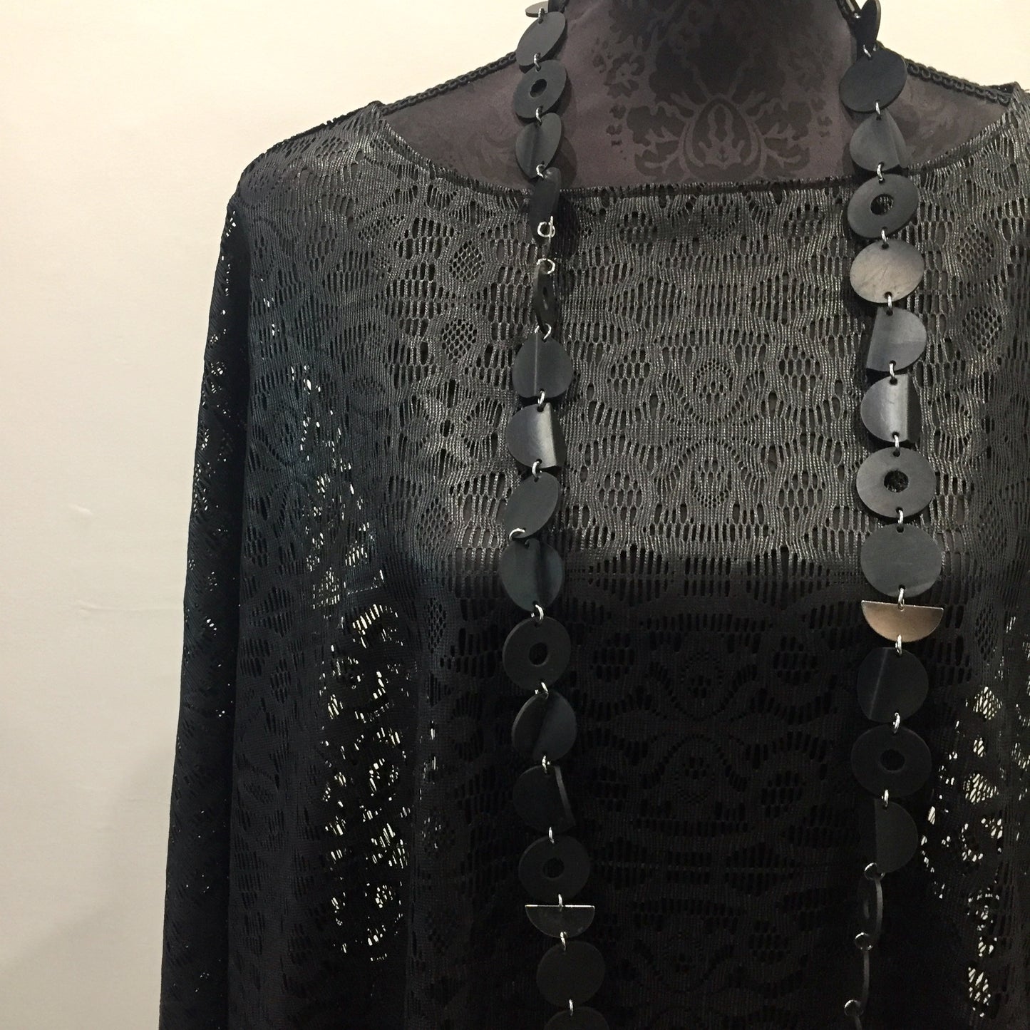 Long Swoop Necklace - Half Moon