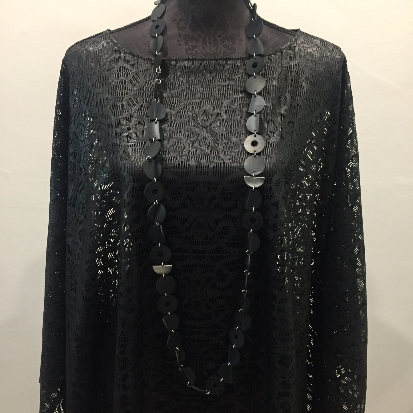 Long Swoop Necklace - Half Moon