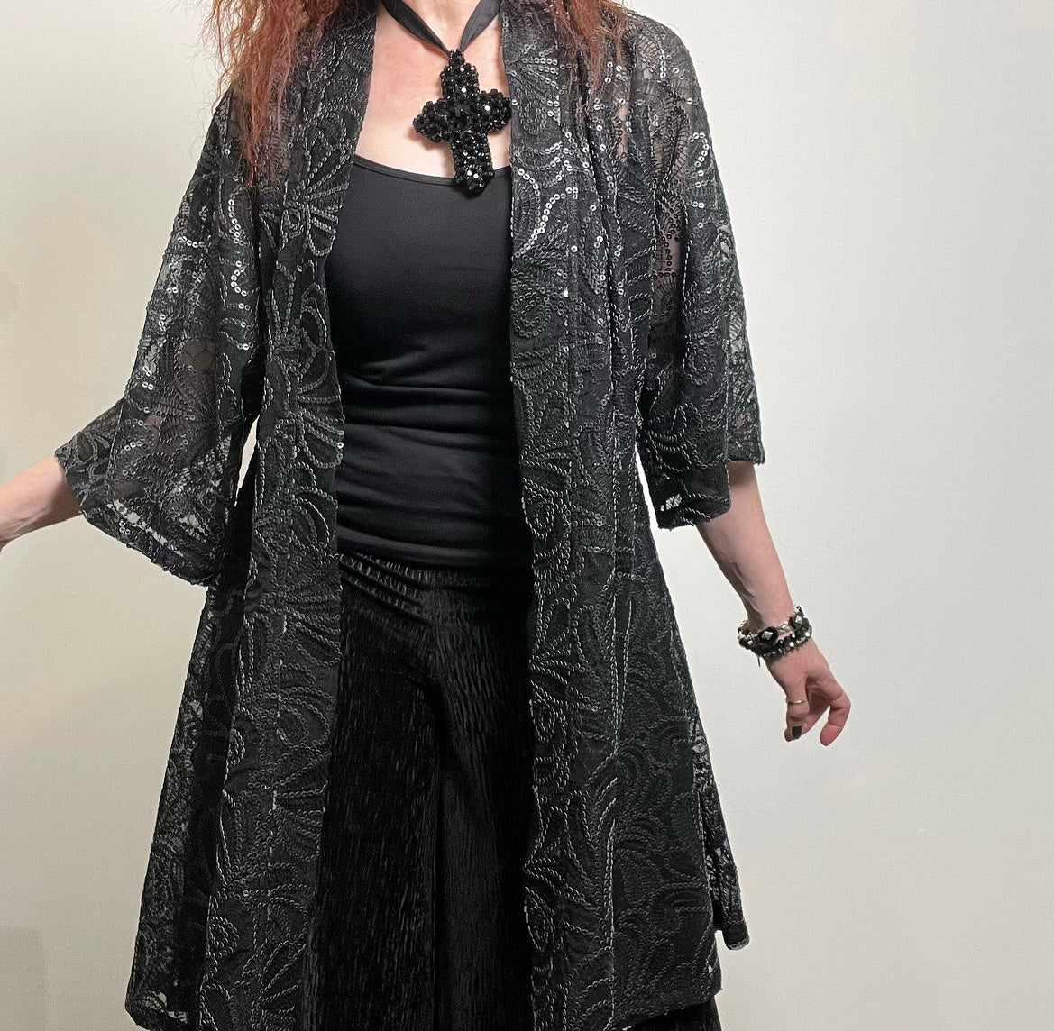 womens evening coat embroidered net with sequins jacket swing coat ladies clothing stylish clothing handmade in melbourne classy elegant clothing timeless pieces timeless clothing classic style unique clothing unique style ageless style luxe fabrics statement clothing statement style evening style clothing womens clothing made in australia eloise the label